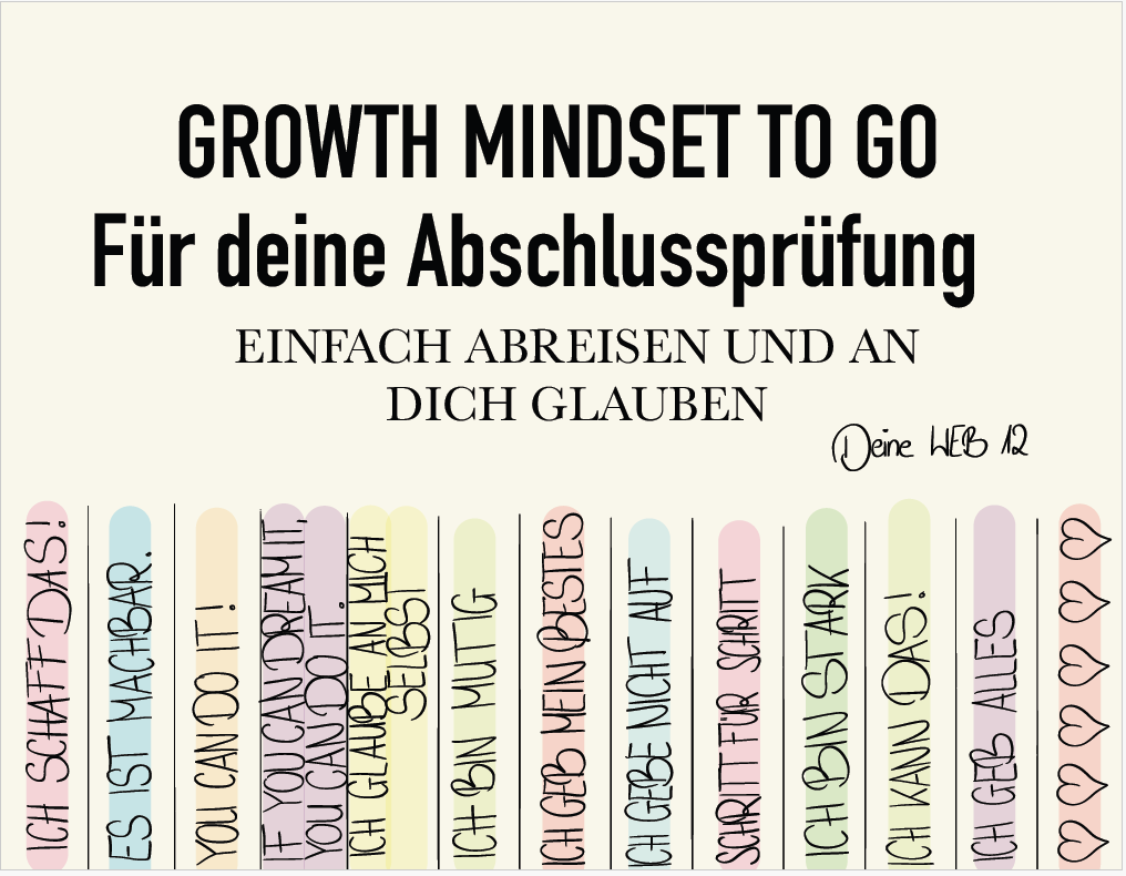 Mit positiven Gedanken in die Prüfungszeit – „Growth Mindset To Go“ im Schulhaus