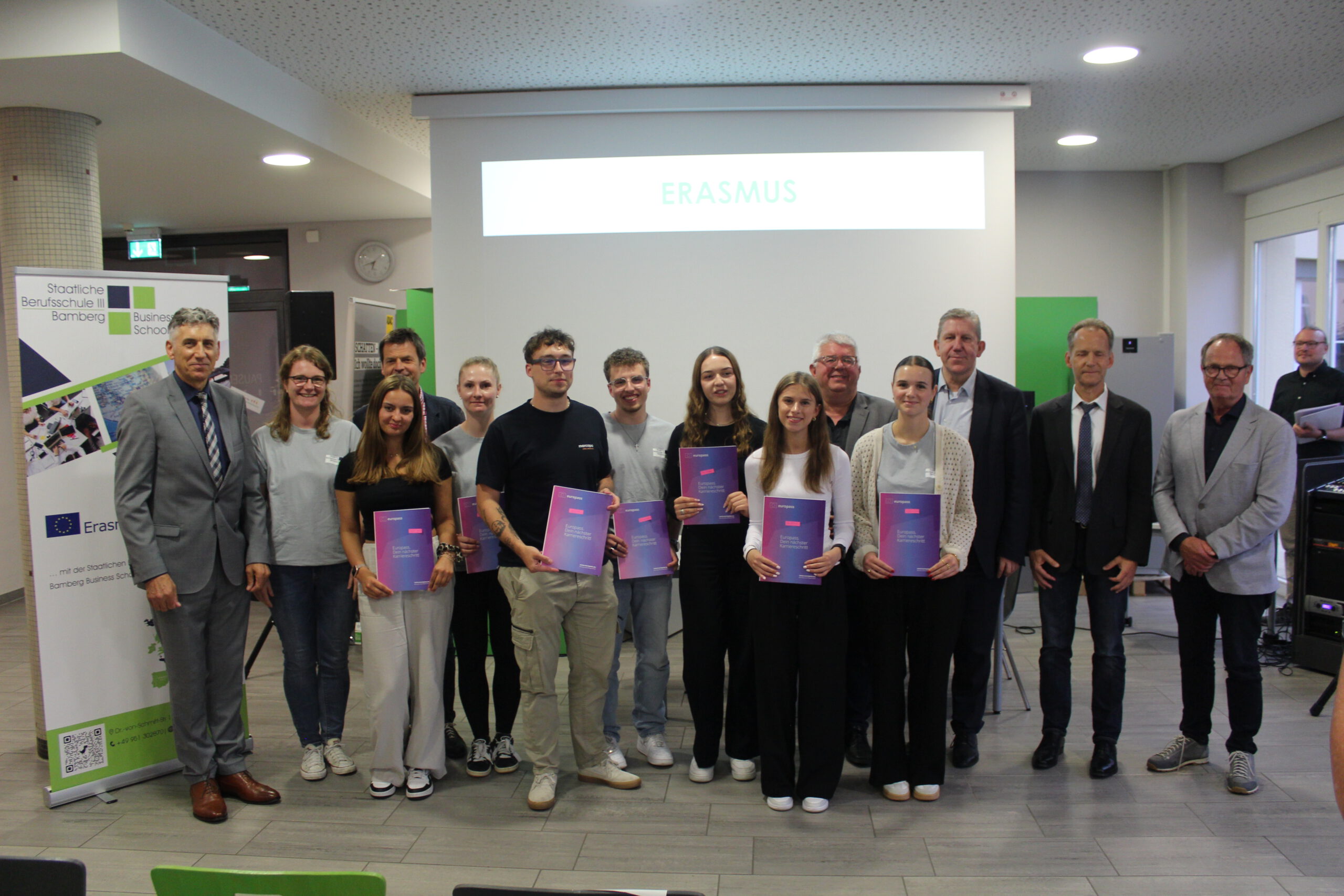 Feierliche Übergabe der Europässe an der BSlll Bamberg Business School